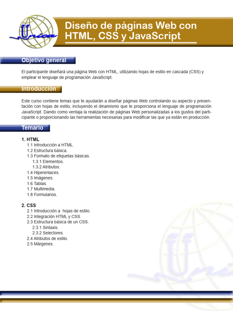 HTML CSS y JavaScript | PDF