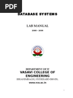 Download NEW DBMS Lab Manual by raghu46 SN7682908 doc pdf