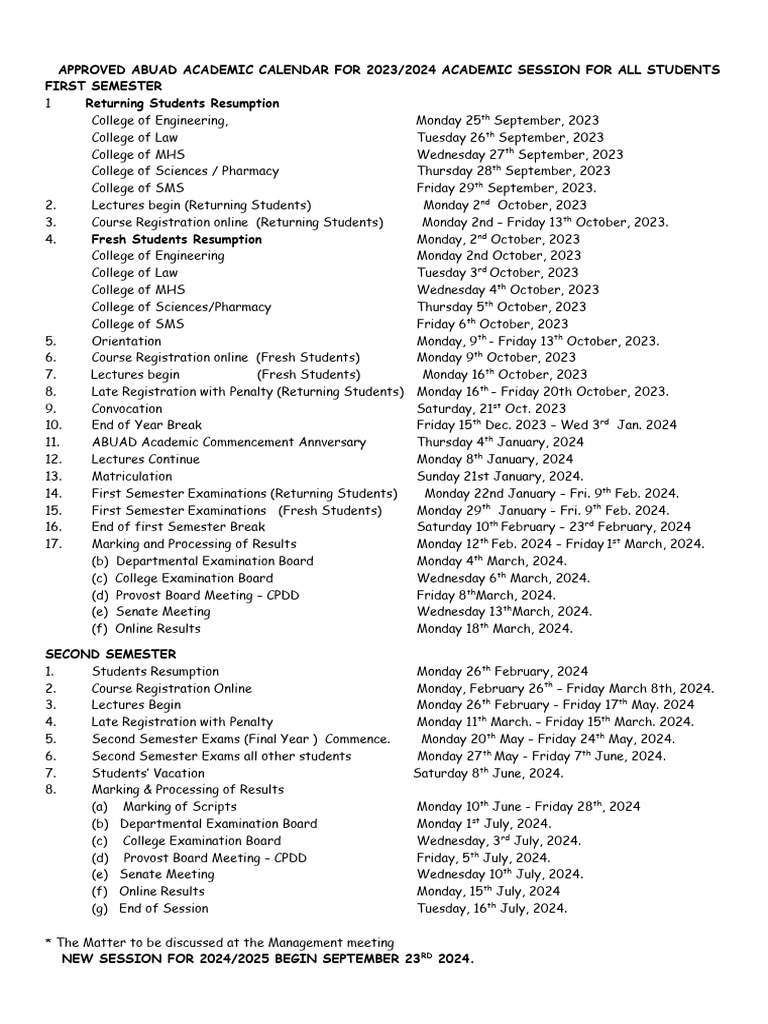 Academic Calender 2023 2024 | PDF | Academic Term
