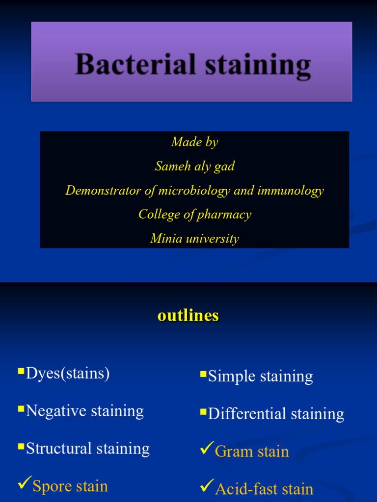 Bacterial Staining Pdf