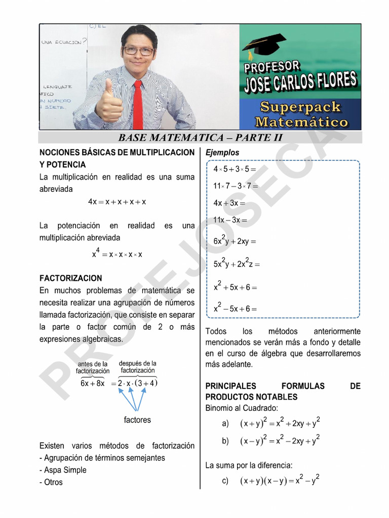 Whatsapp Preu Base Matematica - Parte II A | PDF