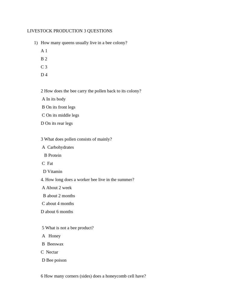 Livestock visual data 2
