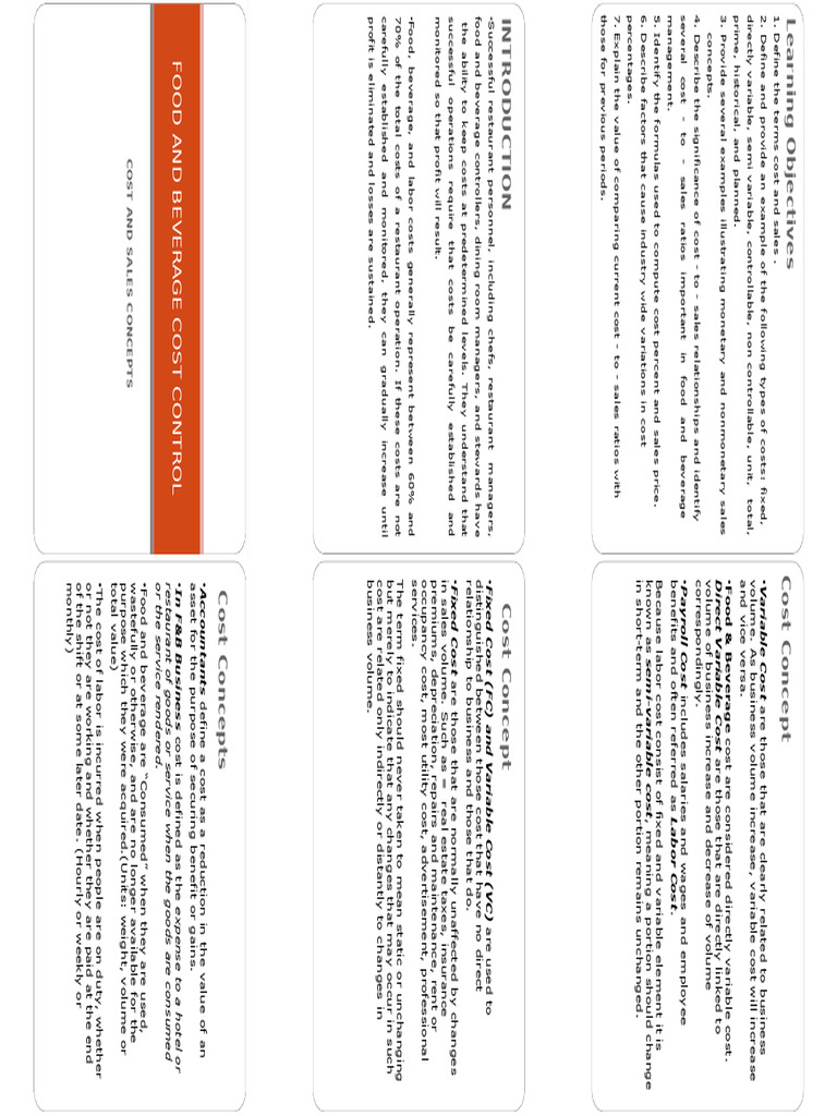 Cost Control Print | PDF