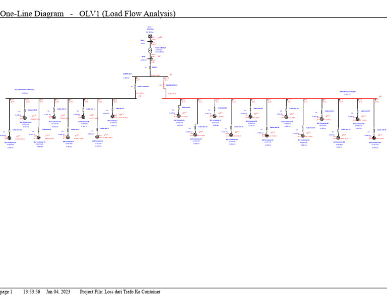 Load Flow Diagram Trafo Ke Kontainer Pdf