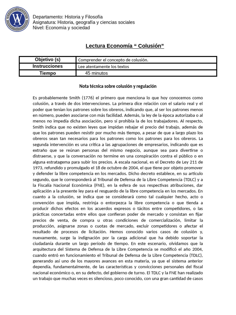 Concepto Colusión | PDF