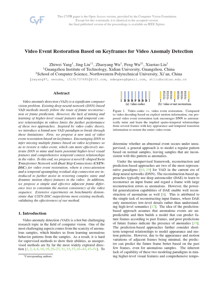 Yang Video Event Restoration Based On Keyframes For Video Anomaly ...