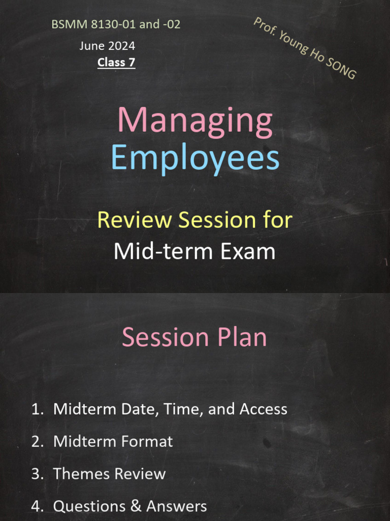 Class 7. Review Session For Mid-Term Section 02 | PDF