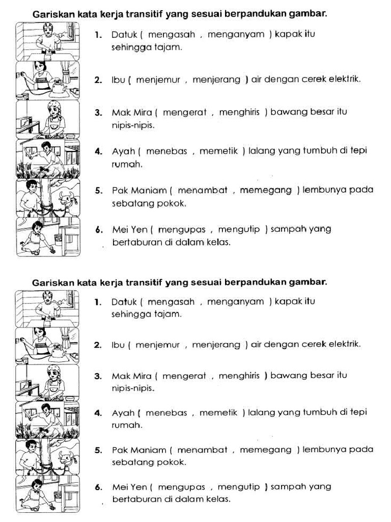 Latihan Kata Kerja Transitif | PDF