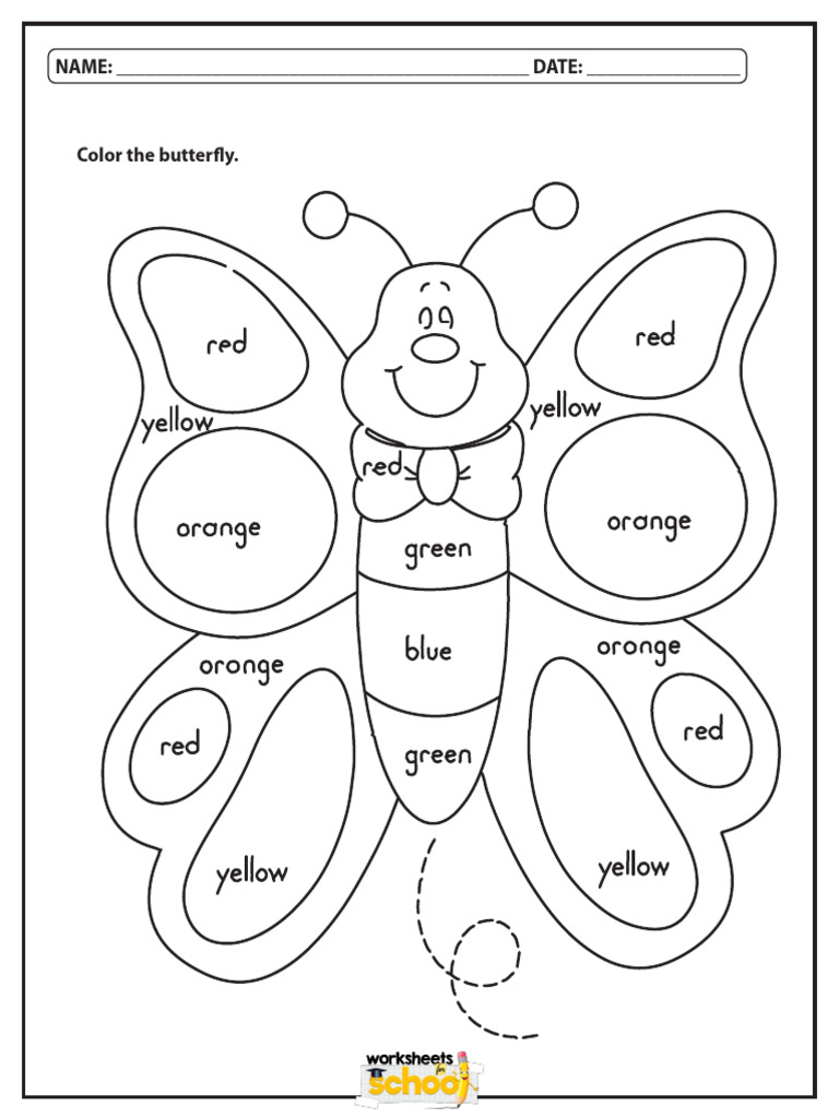 Worksheets to print about colors pdf