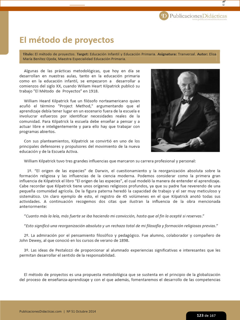 El Método de Proyectos: Título: Target: Asignatura: Autor | PDF