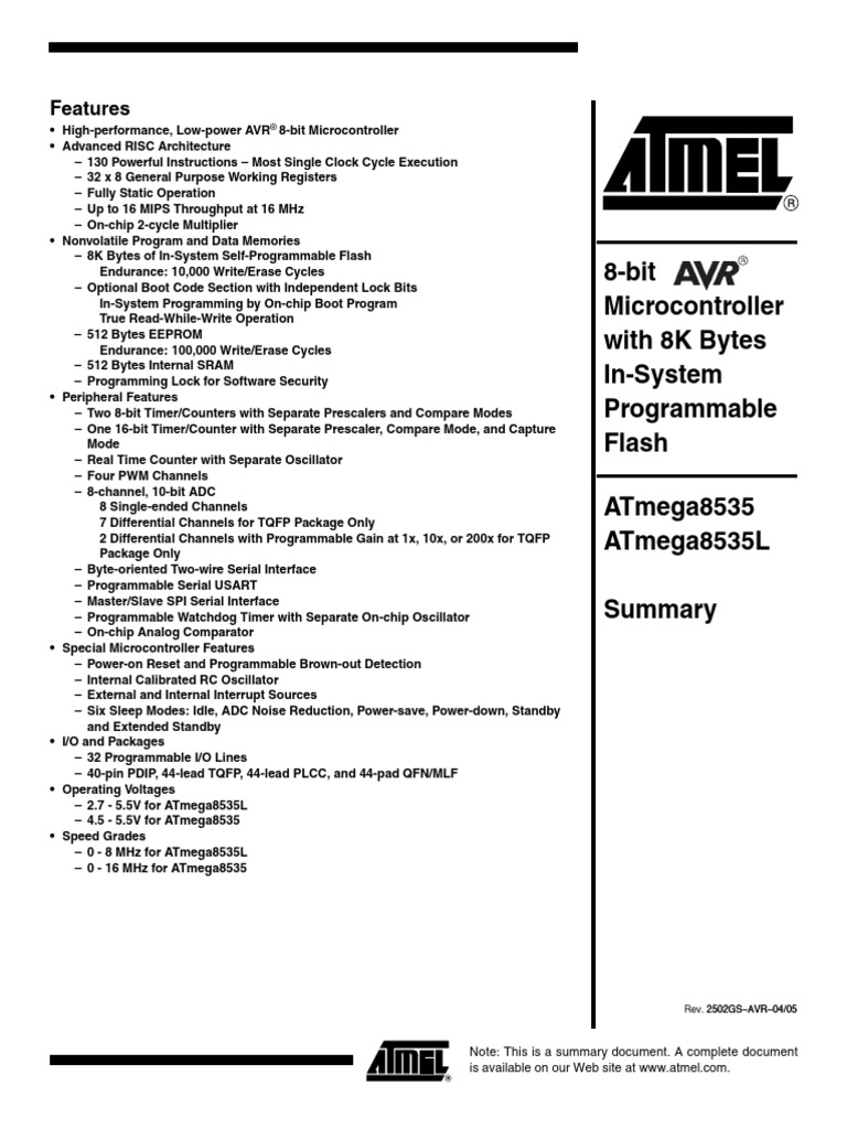 ATMEGA8535L | PDF