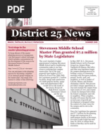 District 25 News: Stevenson Middle School Master Plan Granted $7.2 Million by State Legislature