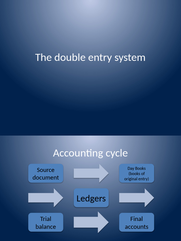 The Double Entry System Pdf