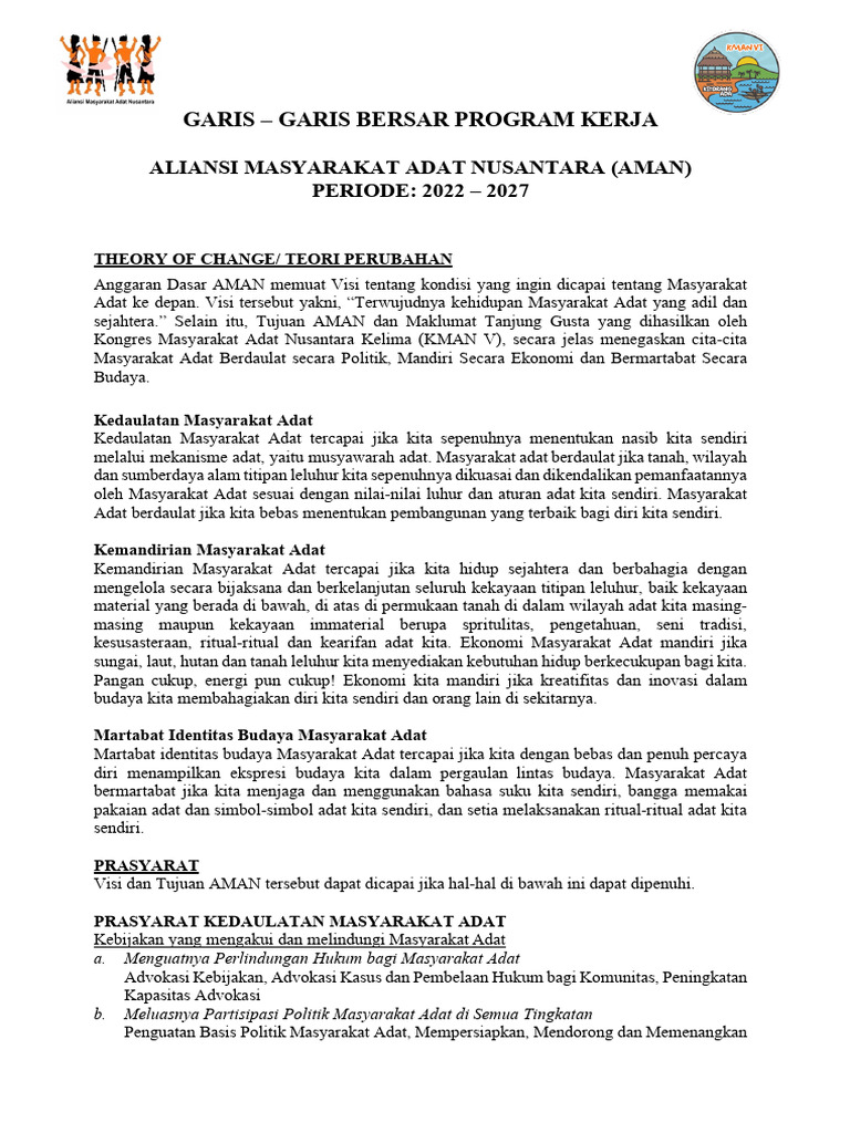 Garis Garis Besar Program Kerja 2022 2027 Pdf