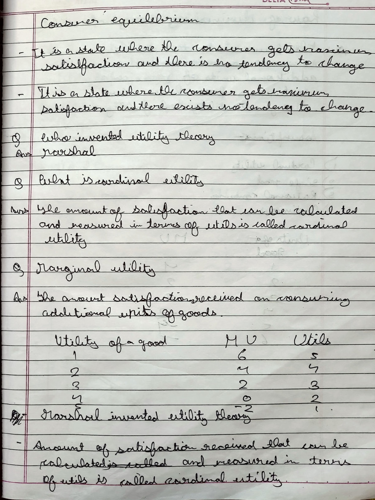 Consumer Equilibrium Pdf