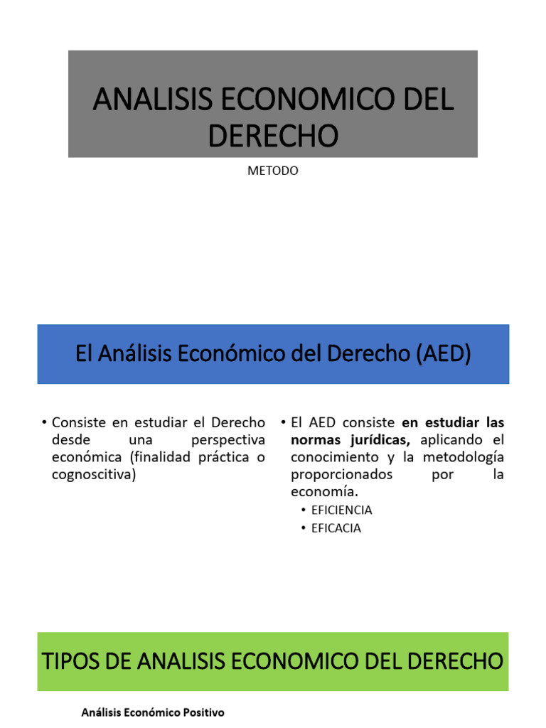 Analisis Economico Del Derecho Metodo | PDF