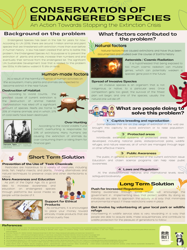 1ite - Group6 - Infographic On Conservation of Endangered Species | PDF