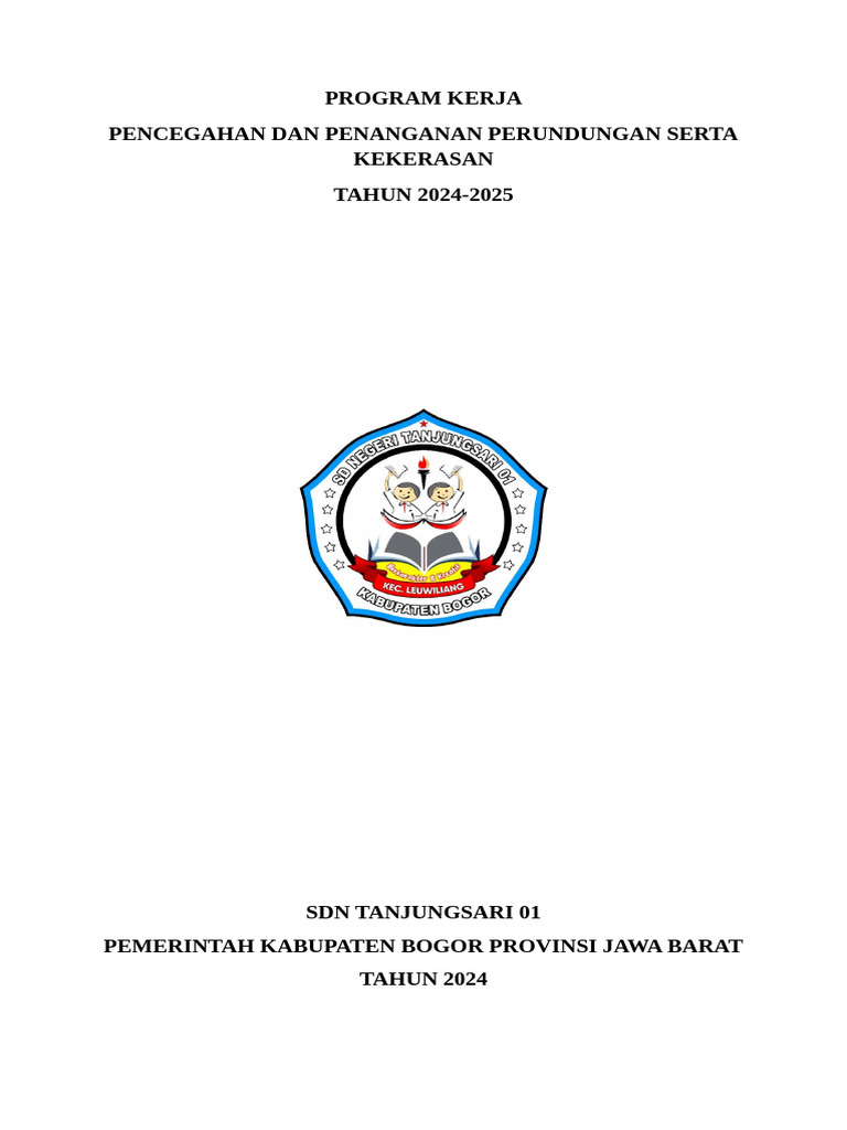 Program Kerja Pencegahan Dan Penanganan Perundungan Di Sekolah Dasar Pdf