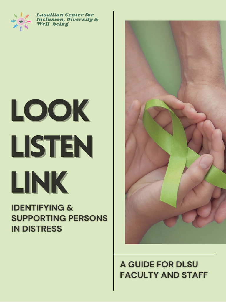 Look, Listen, Link - Identifying & Supporting Persons in Distress | PDF