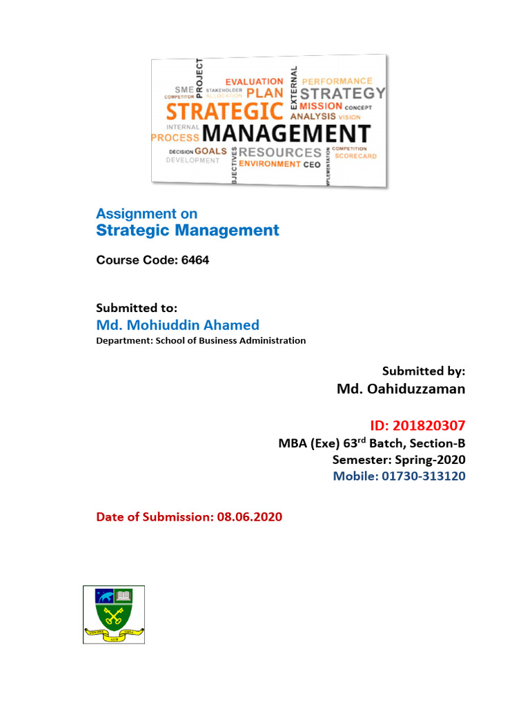 Assignment - Strategic Management | PDF | Strategic Management | Business