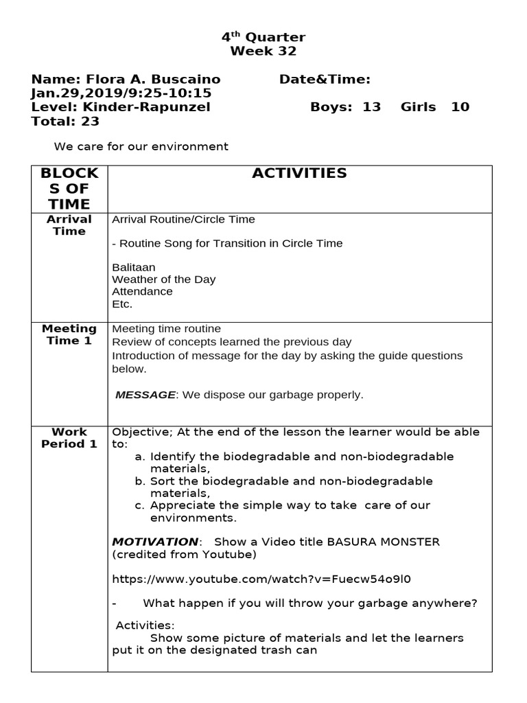 Cot week 32 blocks of time pdf