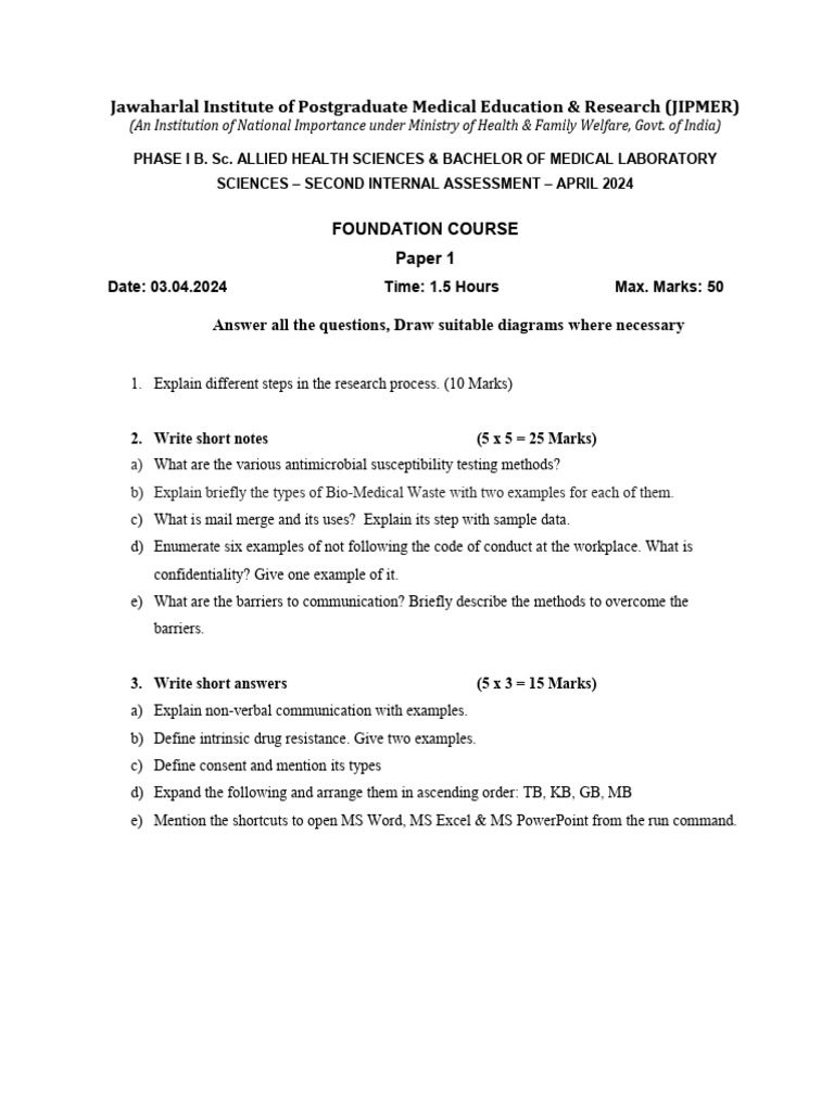 BMLS-22 Questionpaper | PDF
