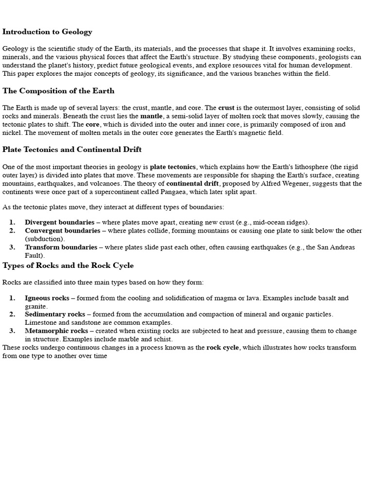 Geology | PDF