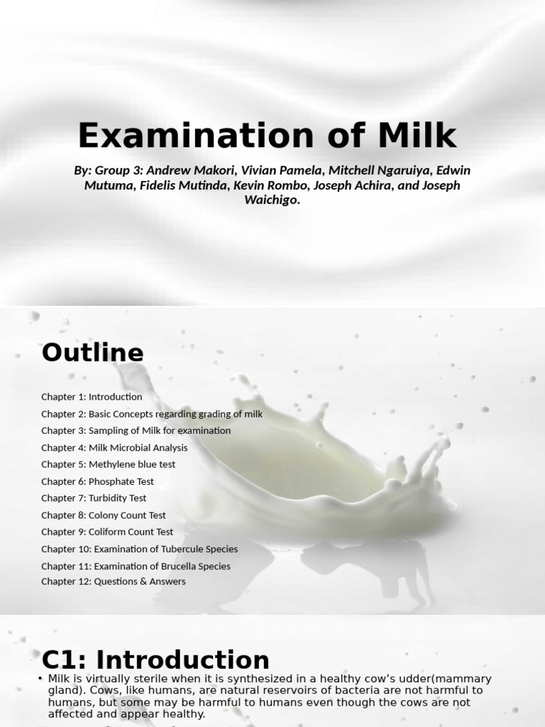 Examination Of Milk 115502 Pdf