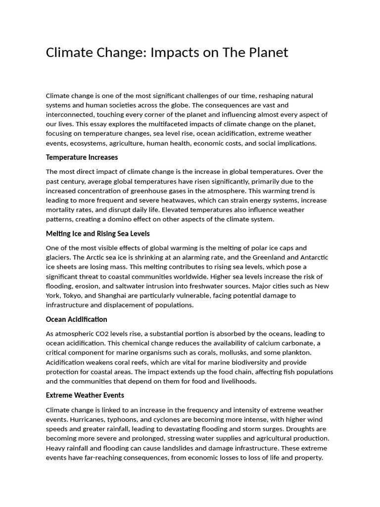 Climate Change | PDF