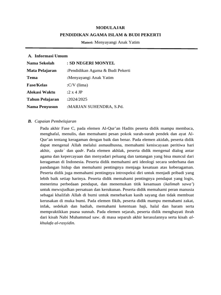 Modul Ajar PBL | PDF