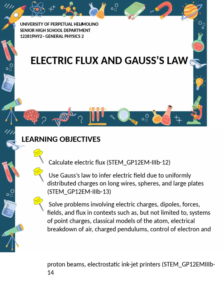 Lesson 1 5 Electric Flux And Gauss Law Pdf