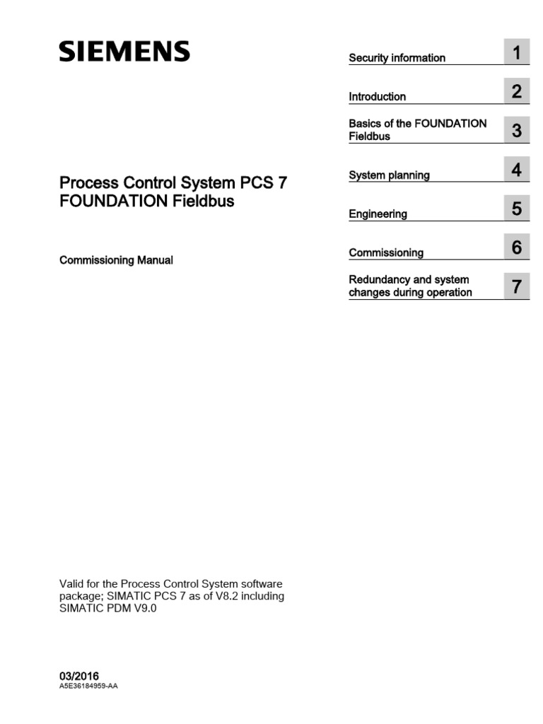 PCS 7 - FOUNDATION Fieldbus - Commissioning Manual - 03 - 2016 | PDF