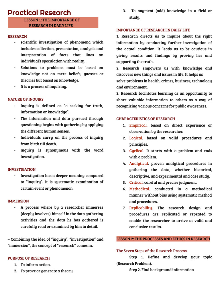 Practical Research 1 | PDF