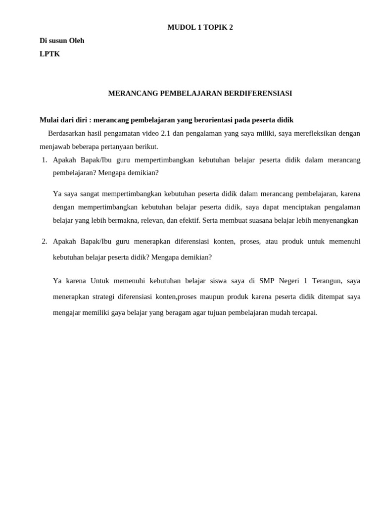 Mudol 1 Topik 2 | PDF