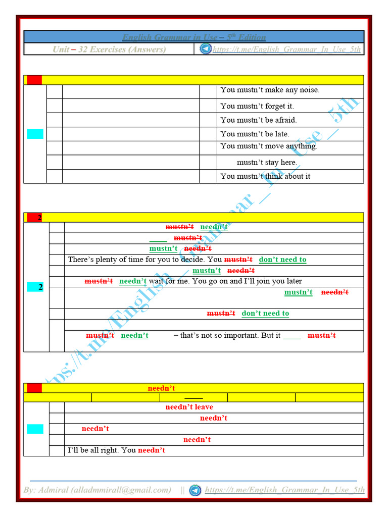 Unit 032 Exercises Pdf