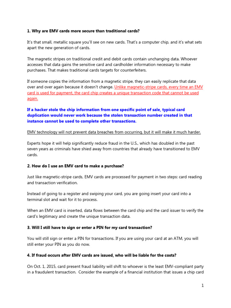10 FAQs On EMV Chips and Cards | PDF | Emv | Banking Technology