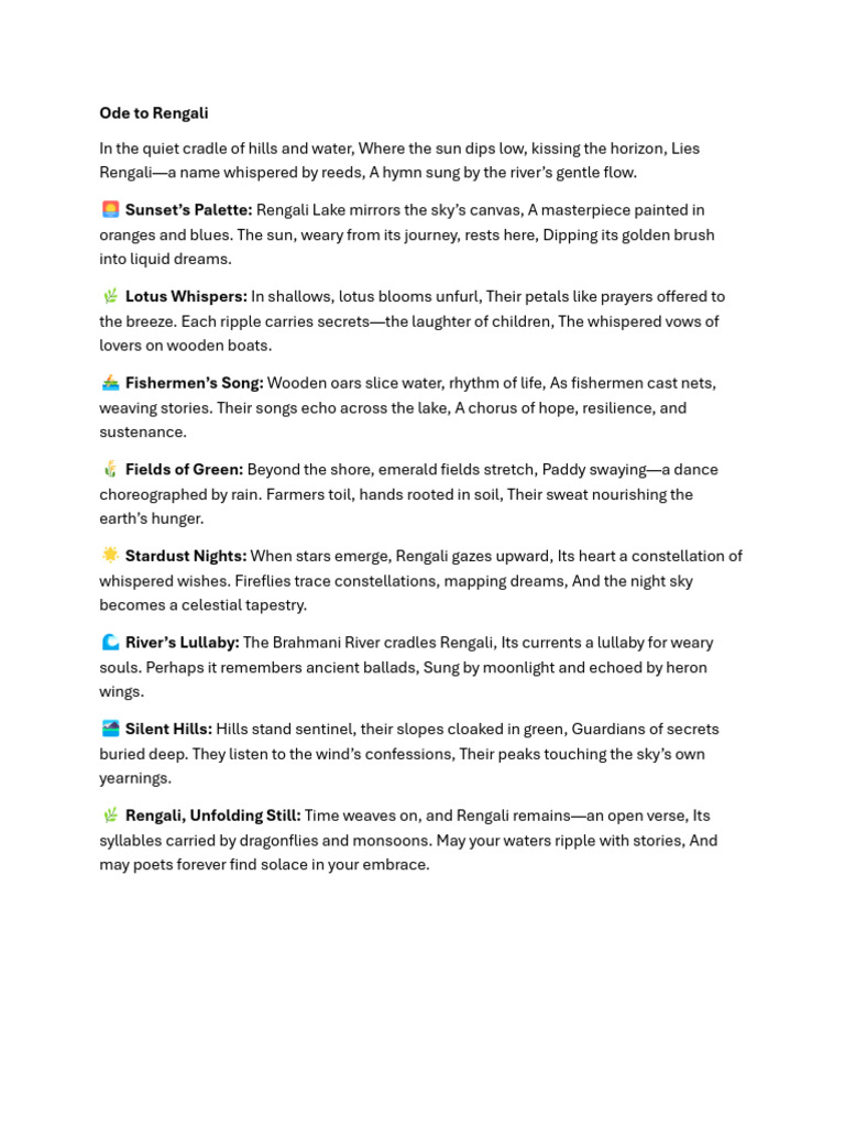 Rengali | PDF