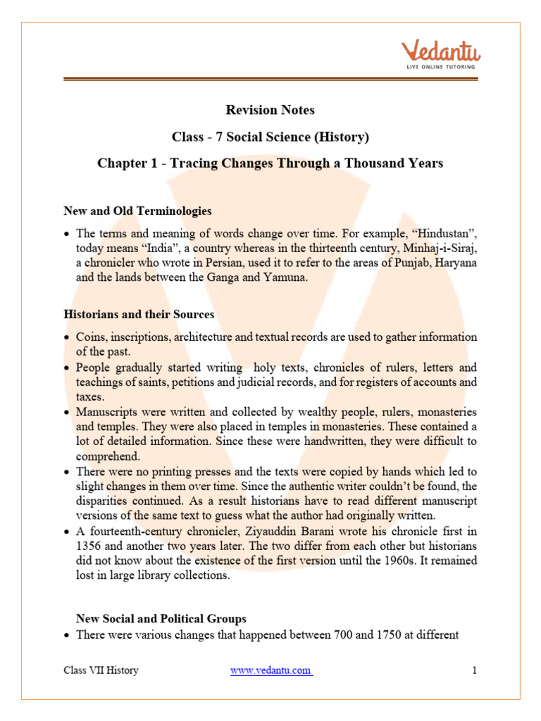 Content Files Downloadablerevision Notescbse Class 7 Social Science ...