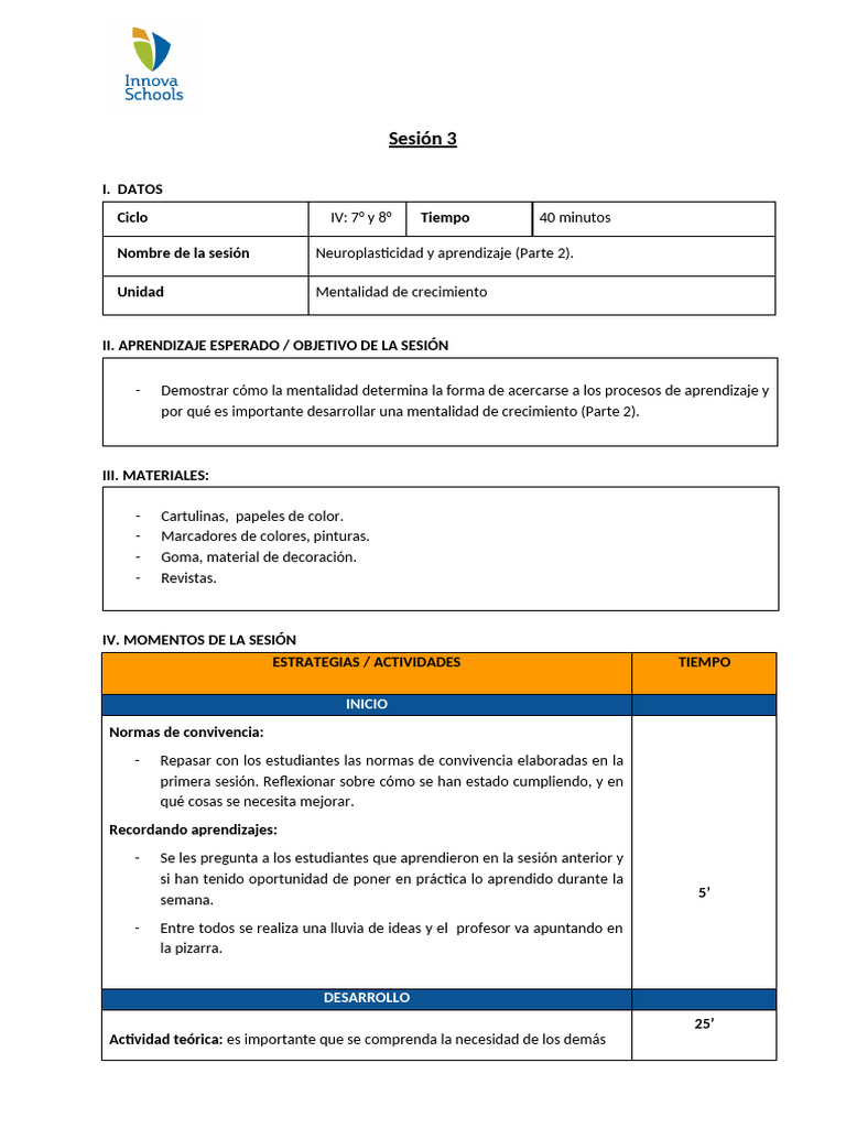 Sesin 3 - Neuroplasticidad y Aprendizaje Parte 2 | PDF