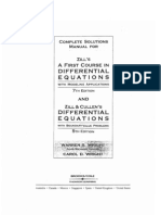 Solution Manual For A First Course in Differential Equations, 7e
