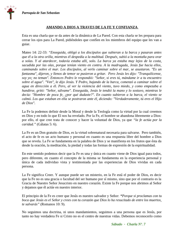 7 - Amando A Dios A Traves de La Fe y Confianza | PDF