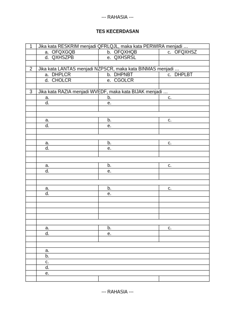 Tes Logika Simbolisasi | PDF