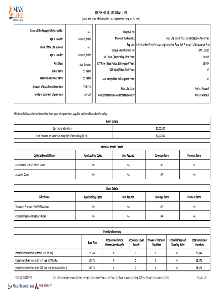Term Policy 50L | PDF