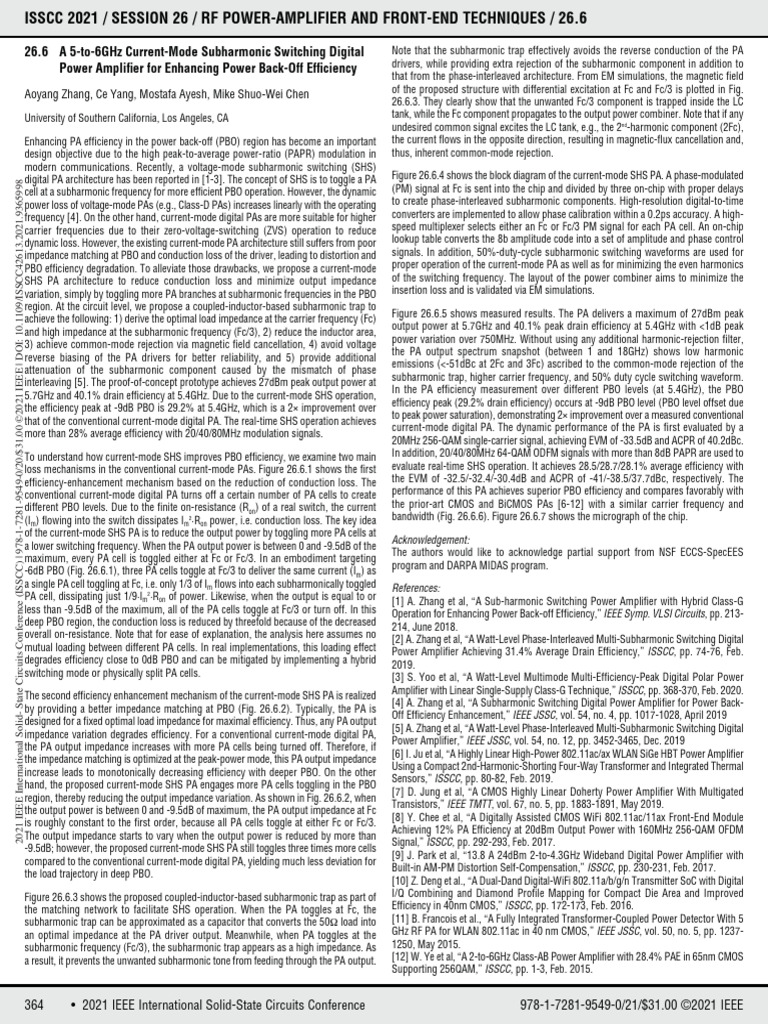 26.6 A 5-to-6GHz Current-Mode Subharmonic Switching Digital Power ...