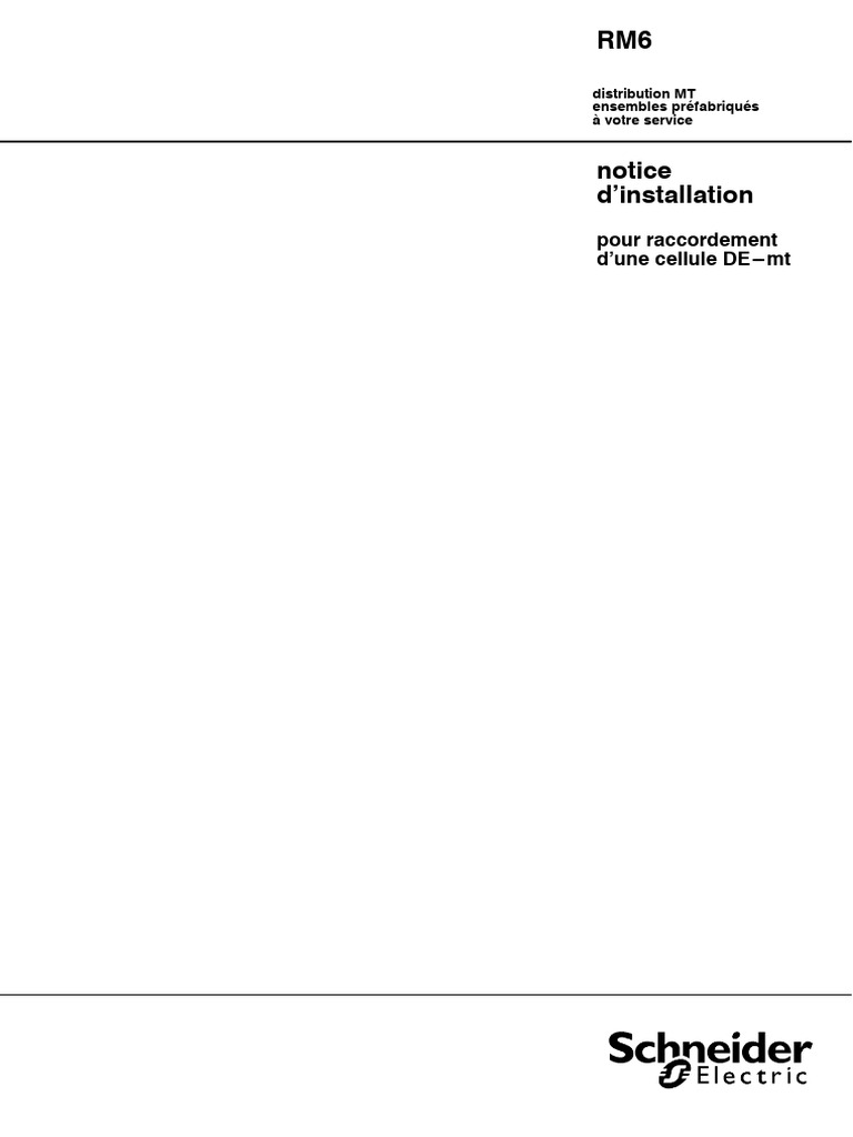 Pour Raccordement D'une Cellule DE - MT: Distribution MT Ensembles ...