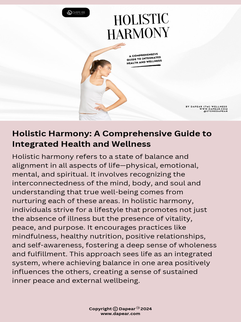 Holistic Harmony A Comprehensive Guide To Integrated Health and ...