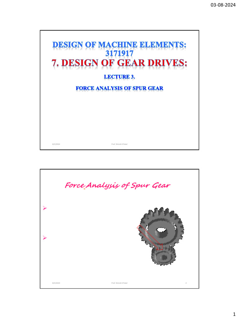 Lecture 4 - Force Analysis | PDF