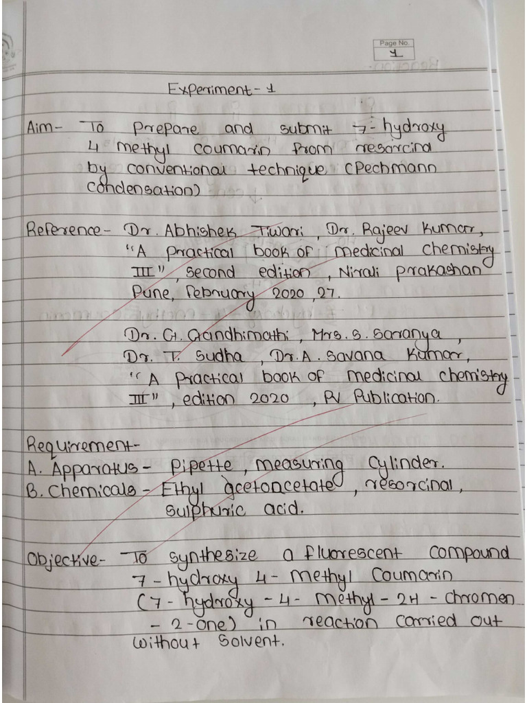 Medicinal Chemistry 3 Practical | PDF
