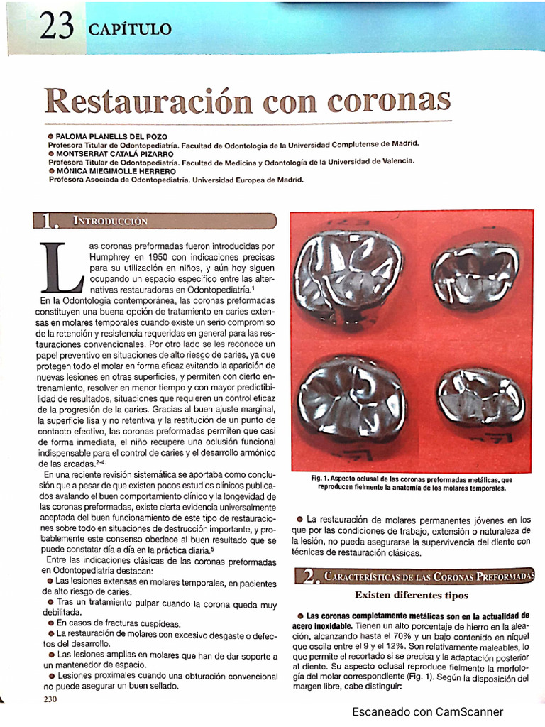 Restauracion Coronas | PDF