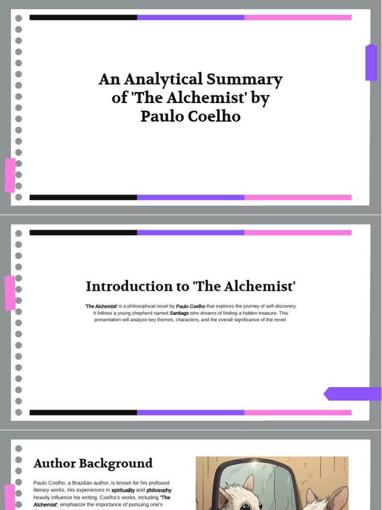 Slidesgo An Analytical Summary of The Alchemist by Paulo Coelho ...